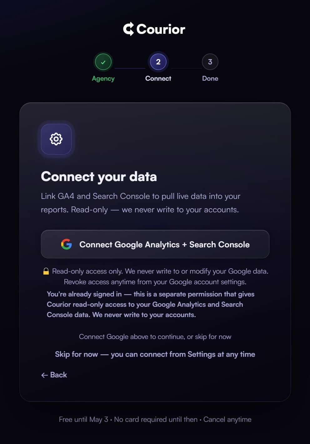 Connect GA4, Search Console, and Google Ads